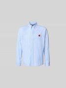 Kenzo Freizeithemd mit Logo-Stitching in Hellblau, Größe 40
