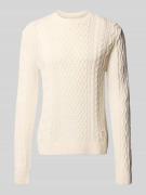 Tommy Jeans Regular Fit Strickpullover aus reiner Baumwolle in Offwhit...