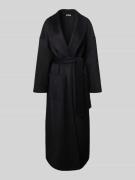 Liu Jo White Wollmantel mit Bindegürtel in Black, Größe 32