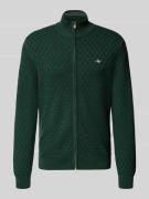 Gant Strickjacke mit Strukturmuster in Dunkelgruen, Größe S