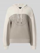 monari Hoodie mit Strasssteinbesatz in Taupe, Größe 34
