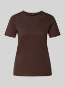 JOOP! T-Shirt mit Strasssteinbesatz und Rundhalsausschnitt in Dunkelbr...