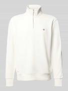 Gant Sweatshirt mit Stehkragen in Offwhite, Größe L