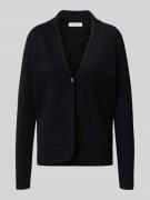 Christian Berg Woman Strickjacke mit Reverskragen in Black, Größe S