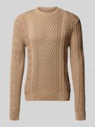 Tommy Jeans Regular Fit Strickpullover aus reiner Baumwolle in Beige, ...