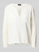 monari Blusenshirt mit V-Ausschnitt in Offwhite, Größe 34