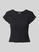 Tom Tailor Denim Slim Fit Blusenshirt aus Baumwoll-Mix in Black, Größe...