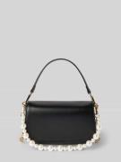 Seidenfelt Handtasche mit Perlen Modell 'TYDAL' in Black, Größe 1