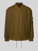 HUGO Regular Fit Bomberjacke aus reiner Baumwolle in Oliv, Größe L