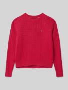 Tommy Hilfiger Teens Regular Fit Strickpullover aus reiner Baumwolle i...