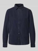 Gant Cordbluse mit Knopfleiste in Marine, Größe 34