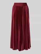 JOOP! Midirock mit Plisseefalten in Dunkelrot, Größe 42