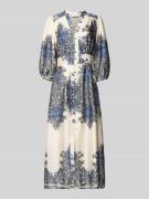 Neo Noir Maxikleid mit Puffärmeln Modell 'STELLAR PAISLEY BORDER' in B...