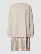 JOOP! Knielanges Sweatkleid im Double-Layer-Look in Beige, Größe 40