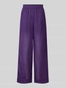 Christian Berg Woman Wide Leg Stoffhose mit elastischem Bund in Lila, ...