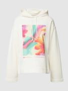 Gant Hoodie aus Baumwolle mit Motiv-Print in Ecru, Größe M
