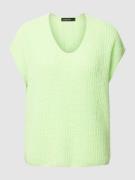 Marc Cain Pullunder aus Schurwoll-Alpaka-Mix mit Leinen-Anteil in Neon...