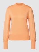 Zero Strickpullover mit Wellensaum in Apricot, Größe 42