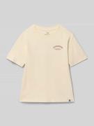 Jack & Jones T-Shirt mit Label-Print in Offwhite, Größe 140