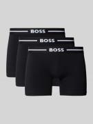 BOSS Trunks aus Baumwoll-Mix im 3er-Pack in Black, Größe S