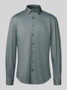 Jake*s Slim Fit Business-Hemd mit Kentkragen in Dunkelgruen, Größe 43/...