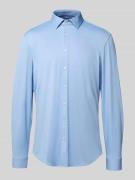 Jake*s Slim Fit Business-Hemd mit Kentkragen in Bleu, Größe 41/42