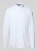 Jake*s Slim Fit Business-Hemd mit Kentkragen in Weiss, Größe 39/40