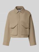Jake*s Casual Jacke mit Umlegekragen und Pattentaschen in Taupe, Größe...