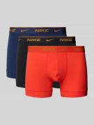 Nike Trunks mit elastischem Logo-Bund im 3er-Pack in Koralle, Größe L