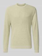 MCNEAL Strickpullover mit gerippten Abschlüssen in Schilf Melange, Grö...