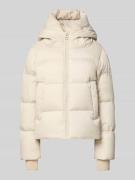Marc O'Polo Regular Fit Daunenjacke mit Kapuze in Stein, Größe 34