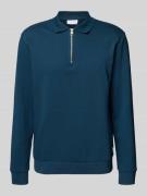 Lindbergh Relaxed Fit Poloshirt mit Label-Detail in Blau, Größe L