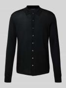 Christian Berg Men Wolljacke mit Kentkragen in Black, Größe 3XL