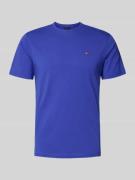 Napapijri T-Shirt mit Label-Stitching und Rundhalsausschnitt in Royal,...
