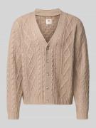 Levi's® Strickjacke mit Zopfmuster Modell 'FUNGI HEATHER' in Taupe, Gr...
