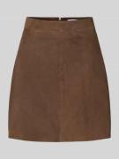 Marella Lederrock mit Nahtreißverschluss Modell 'RISE' in Dunkelbraun,...