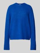 Jake*s Casual Oversized Strickpullover mit gerippten Abschlüssen in Bl...