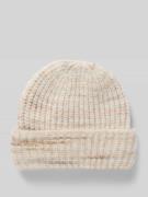 ICHI Strickmütze mit Woll-Anteil Modell 'IALIN' in Beige Melange, Größ...