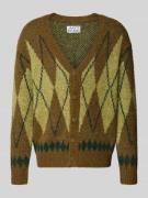 JAKE*S STUDIO MEN Strickjacke mit V-Ausschnitt in Mittelbraun, Größe X...