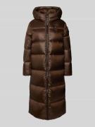 Blauer Usa Daunenmantel mit Kapuze Modell 'CILIA' in Dunkelbraun, Größ...
