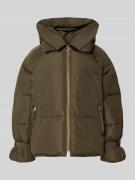 WITHBLACK Steppjacke mit Kapuze in Khaki, Größe L