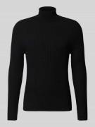 Antony Morato Super Slim Fit Rollkragenpullover mit gerippten Abschlüs...