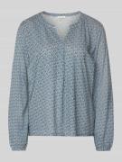 Tom Tailor Regular Fit Bluse aus Baumwoll-Mix in Petrol, Größe M