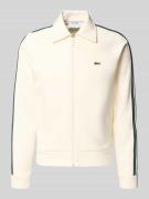 Lacoste Regular Fit Sweatjacke aus Baumwoll-Mix in Offwhite, Größe S