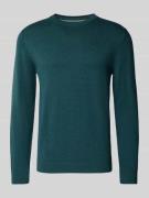 Tom Tailor Regular Fit Strickpullover aus reiner Baumwolle in Petrol, ...