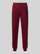 Tommy Hilfiger Regular Fit Sweatpants aus reiner Baumwolle in Bordeaux...