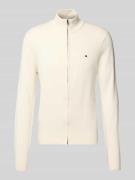 Tommy Hilfiger Regular Fit Strickjacke aus reiner Baumwolle in Ecru, G...