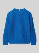 Tommy Hilfiger Teens Regular Fit Strickpullover aus Baumwoll-Mix in Ro...