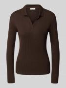 Marc O'Polo Regular Fit Poloshirt aus Baumwoll-Mix in Dunkelbraun, Grö...