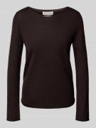 Marc O'Polo Regular Fit Strickpullover aus Schurwolle in Dunkelbraun, ...